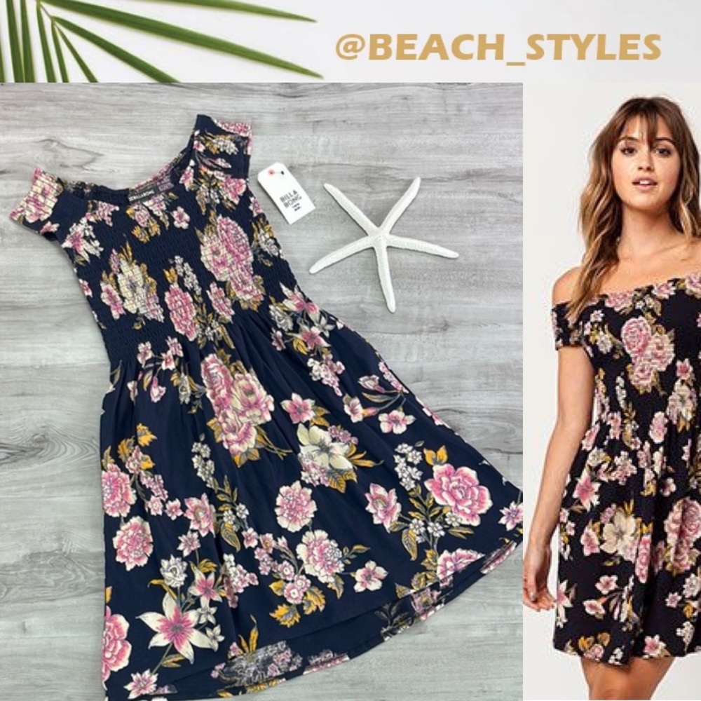 🔆BILLABONG 🔆 OFF BEACH FLORAL DRESS - Picture 1 of 10